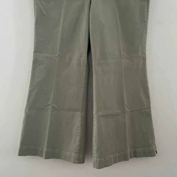 NYDJ Mia Palazzo Ankle Jeans High Waist Flare in Juniper Green Size 12 $109 NWT - Picture 4 of 12